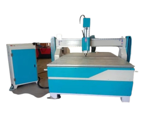 Automatic CNC Wood Router Machine - Metal, Blue White, 3.2 kW Spindle Power, 440 V, PLC Control, High Precision, High Speed