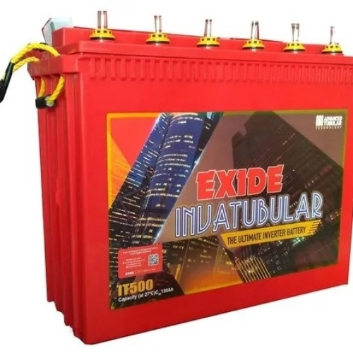 Exide Inva Tubular Battery - Plastic Standard Size Red | Sealed Rechargeable Shock and Heat Resistant Vibration Free