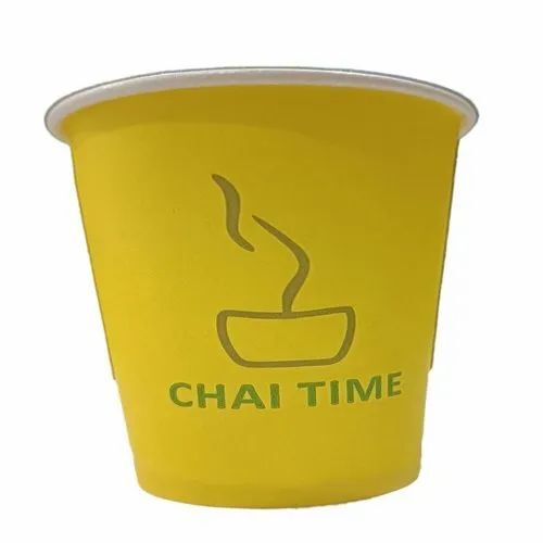 120ml Yellow Printed Disposable Paper Cup
