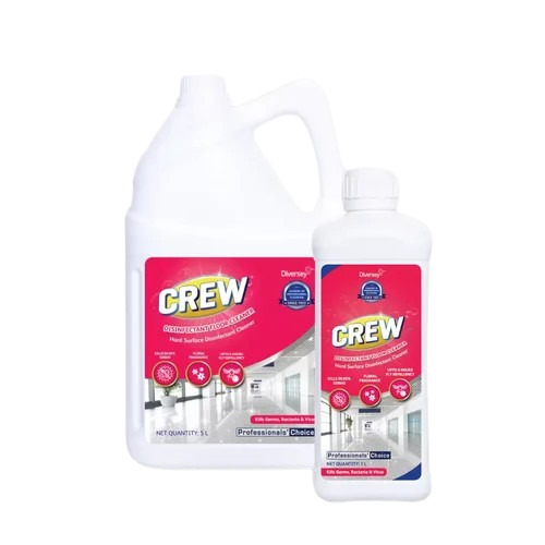 Diversey Crew Disinfectant Floor Cleaner 5L - White Liquid Can, 24 Months Shelf Life | Manual Use, Floral Fragrance