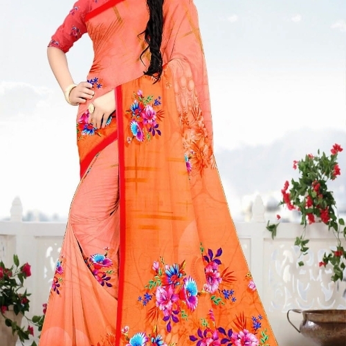 Orange Dign Saree
