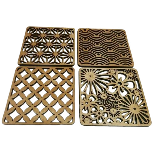 Square Wooden Tea Coaster