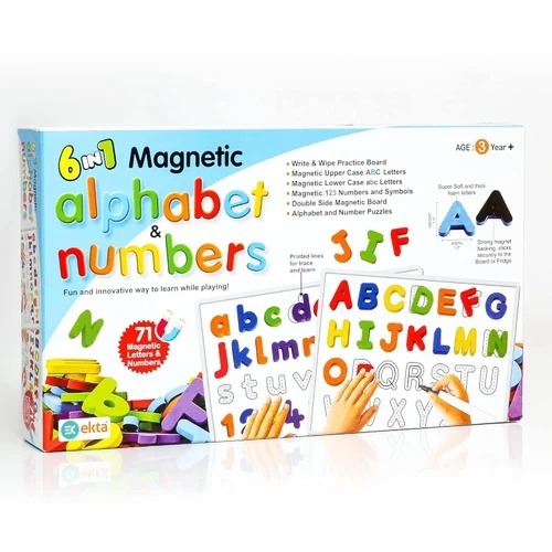 6 In 1 Magnetic Alphabet And Numbers Game