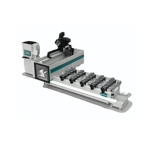 MC-1232 CNC Wood Routing Machine - Plywood, MDF 180mm Working Area, 13.2 kW Spindle, White Green | Automatic, Electric, 440V, Horizontal