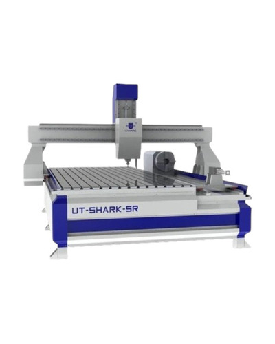 SR 1325 CNC Router Machine - Electric White Blue Horizontal Automatic PLC Control | Rotary Axis Multi-Angle Cutting High Precision
