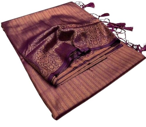 Uppada Pattu Sarees - Tussar Silk, Wine Color | Vivid Printed Pattern, Opaque Party Wear