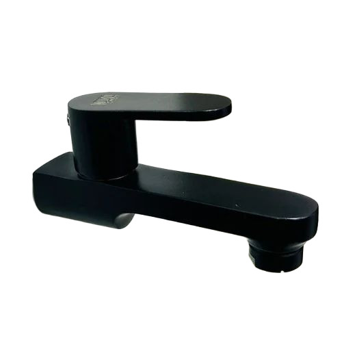 Black Stainless Steel Water Tap - Stainless Steel, Standard Size, Black, Glossy Finish | High Flow Rate, Wall Mounted, Durable, Polished Surface