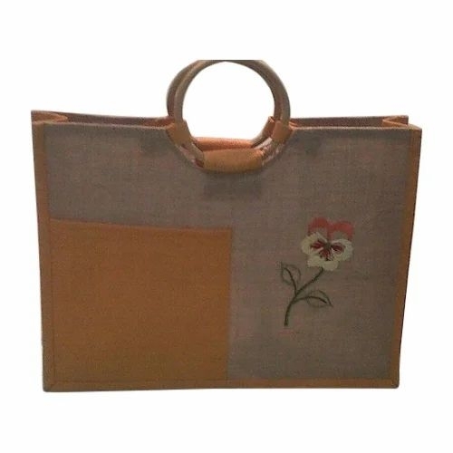 Brown Designer Jute Bags
