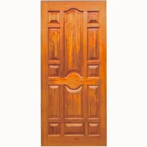 Brown Wooden Door - Frame Material: Cold Rolled Steel