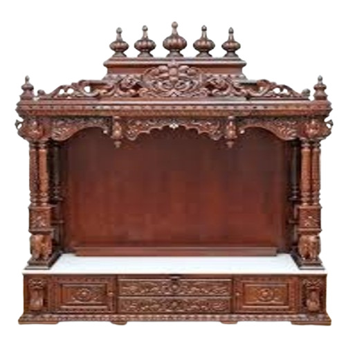 Carved Savan Wood Customize Mandir