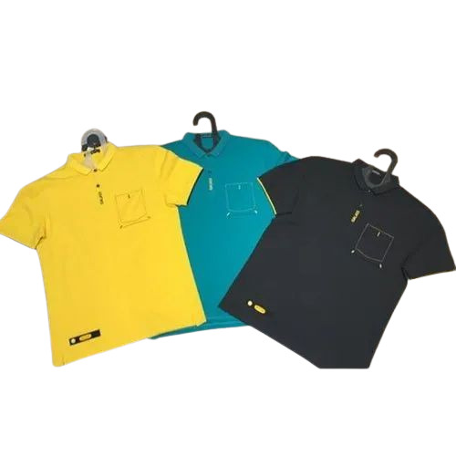 Men Cotton Half Sleeve Pocket T Shirt - Cotton, Multi Color, Regular Fit, V-Neck | Lightweight, Quick Dry, Breathable, Comfortable Fit