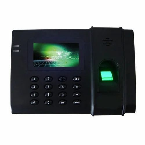 Black Biometric Attendance Machine