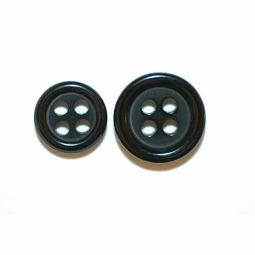 Black Plastic Shirt Button