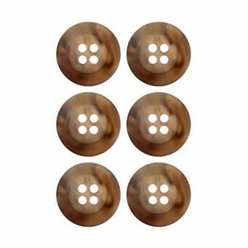 Brown Polyester Button