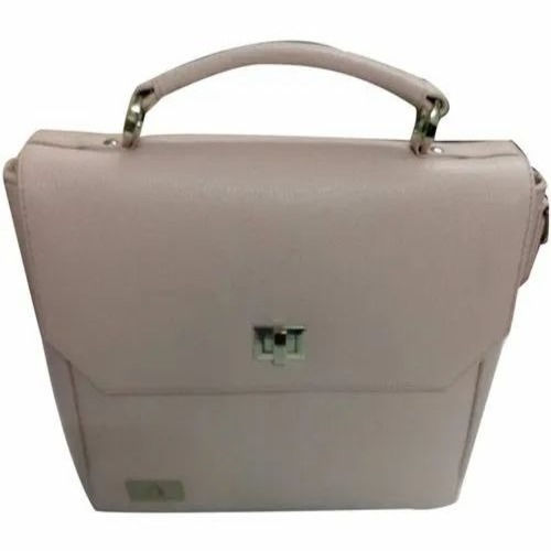 Ladies Leather Light Pink Handbag