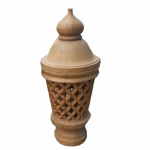 Natural Sadstone Lamp - Sandstone, Brown | Round Shape, Antique Floor Lamp