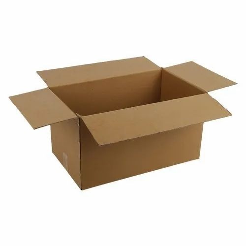 Rectangular Brown Plain Corrugated Box