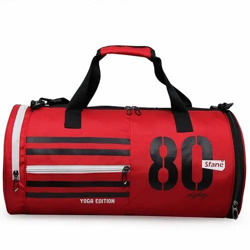 Red Polyester Gym Bag