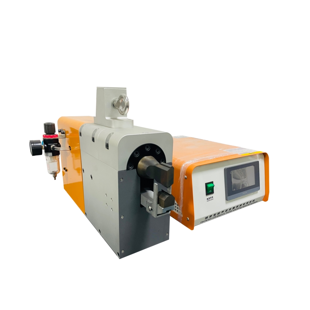 Refrigerator Parts Ultrasonic Copper Tube Sealing Machine - Color: Orange And Grey