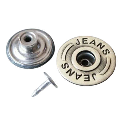 Round Metal Jeans Button