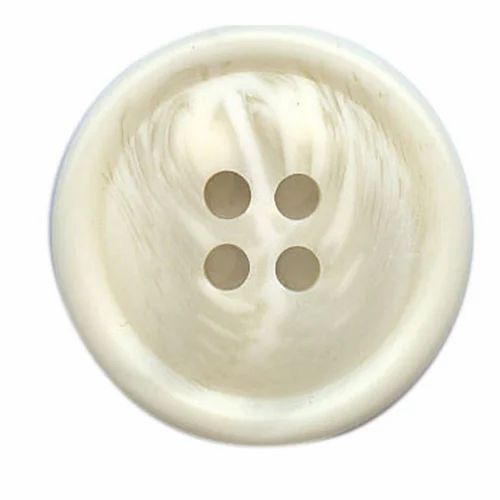 White Polyester Button