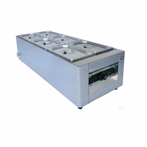 Table Top Bain Marie Counter - Stainless Steel, Standard Size | Durable, Long Lasting, Rectangular Shape for Hotel Use