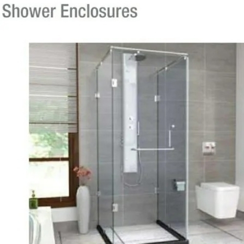 Bathroom Glass Partition Door - 8mm Glass, Transparent | Toughened, Water Resistant, Rust Proof Fittings, Privacy Solution