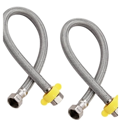 Geyser PVC Connection Pipe - PVC Material, Silver, Flexible Heat and Pressure Resistant, Leak Proof