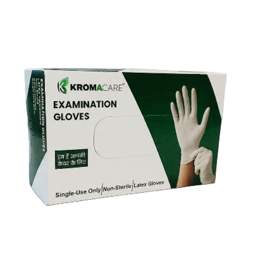Latex Examination Gloves - Powder Free, White, Size M/S/XS, High Elasticity, Tear Resistant, Ambidextrous