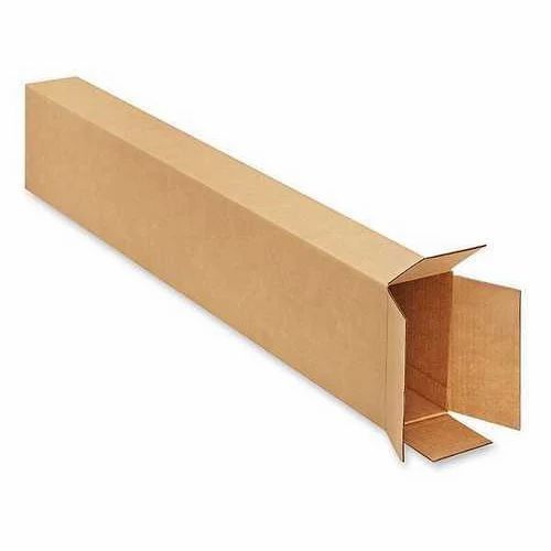 Long Corrugated Box - Corrugated Paper, Customized Size, Brown | Moisture Proof, Eco Friendly, Fine Finish Packaging Material