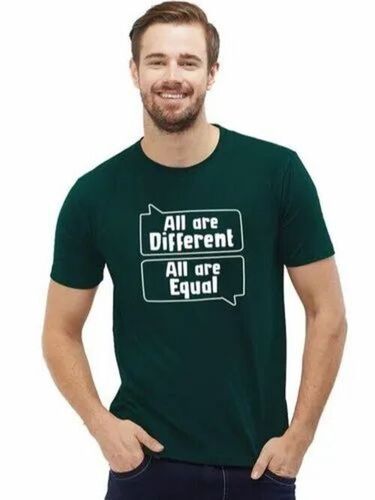 Men Round Neck Printed T Shirt