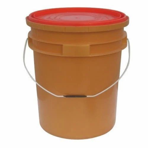 Plastic Grease Bucket - Plastic, 18x10 inch, Brown and Red | Rigid, Heat Resistant, UV Resistant, Leak Proof