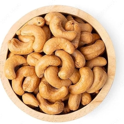 Roasted Salted Cashew - Organic Half Moon Shaped Brown | Crunchy Texture, Lightly Salted, Uniform Roasting, Energy Boosting