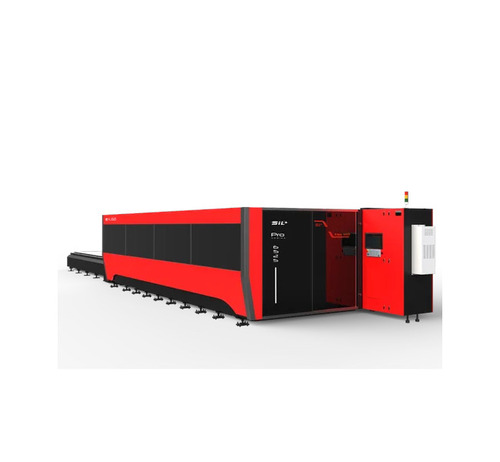 SIL 6525 Laser Cutting Machine - Fiber Laser, 6500x2500 mm, Red Black | PLC Control, High Efficiency, Automatic