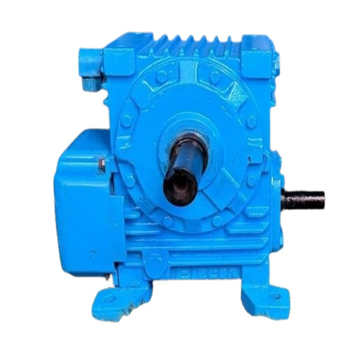 30 Ratio Classic Worm Gearbox - Cast Iron, 80W, Vertical, Flange Mount | Silver Stainless Steel, Industrial Use