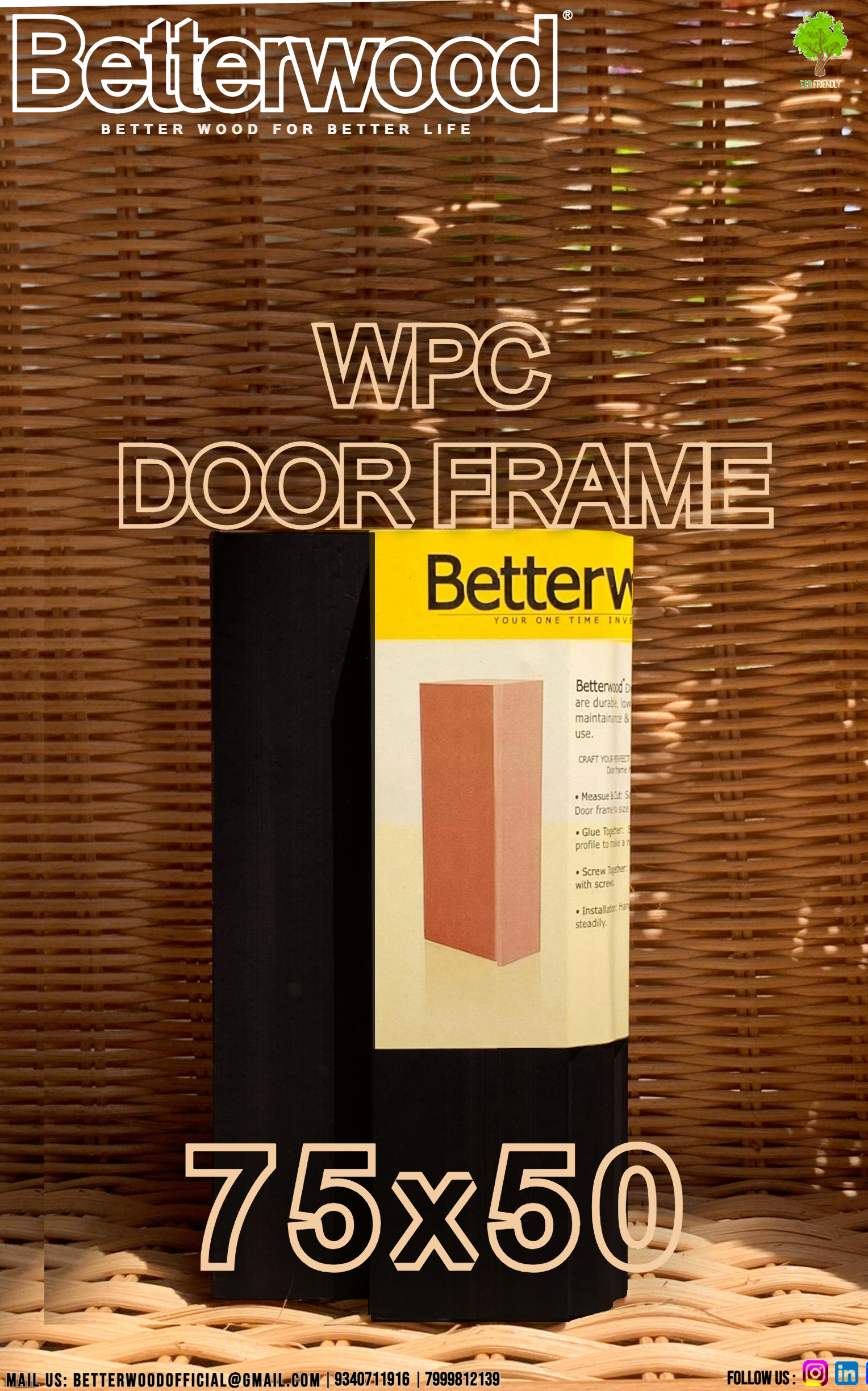 Betterwood WPC Door frame (75x50)