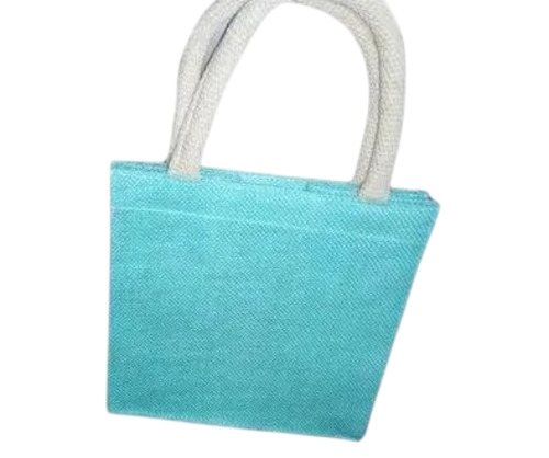 Bio Degradable Jute Bags - Durable Jute Square Shape Upto 10 Kg Capacity Flexiloop Handle Multi Color Plain Pattern