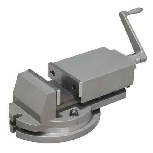 Drill Vice - Metal, Silver, 220 Volt | Strong Grip, Precision Alignment, Adjustable Jaws, Rust Resistant, Stable Base