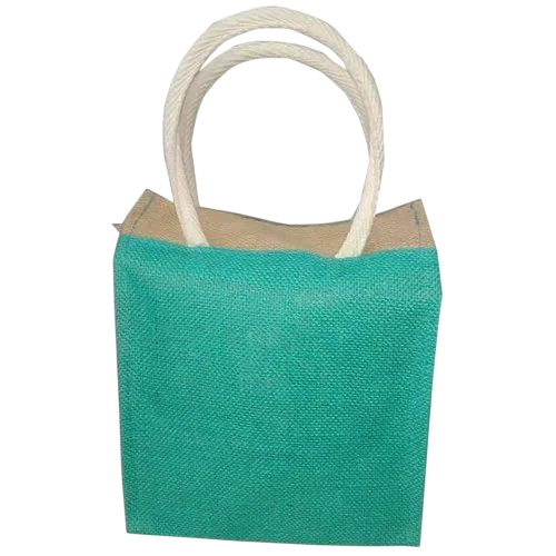 Green Jute Lunch Bag