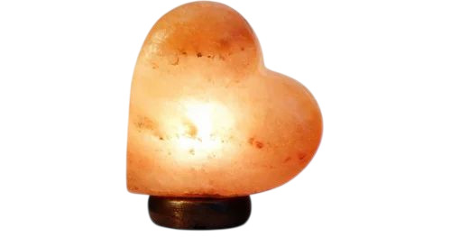 Heart Shape Himalayan Rock Salt Lamp - 6x3 Inch, Orange, 15 Watt | Electric, Energy Saving, Heavy Duty