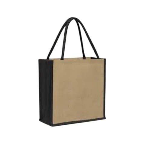 Jute Cotton Bags - Durable Square Fine Finished Plain Pattern, Flexiloop Handle, Multiple Colors, Standard Size