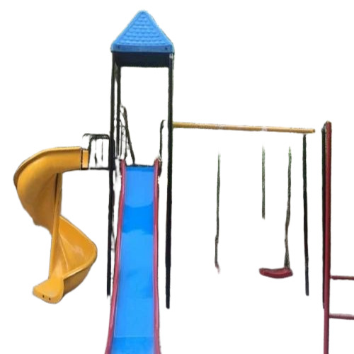 Kids Playground Slide - Plastic, Metal, Multicolor | Crack Proof, Durable, Finely Finished