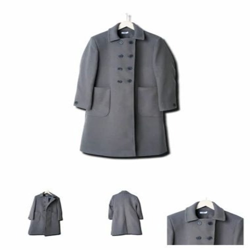 Ladies Long Coat - Woolen, Full Sleeves, Grey, Button Closure | Anti Wrinkle, Warm, Washable, Casual Winter Wear