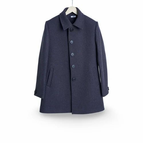 Ladies Plain Long Coat - Woolen Full Sleeves, Grey, Sizes S-XXL | Anti Wrinkle, Warm, Washable, No Fade