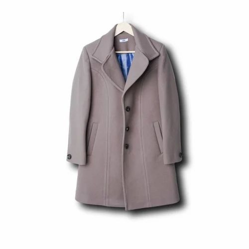 Ladies Warm Long Coats - Woolen, L-xxl, Grey | Anti Wrinkle, Washable, Fancy & Warm, No Fade