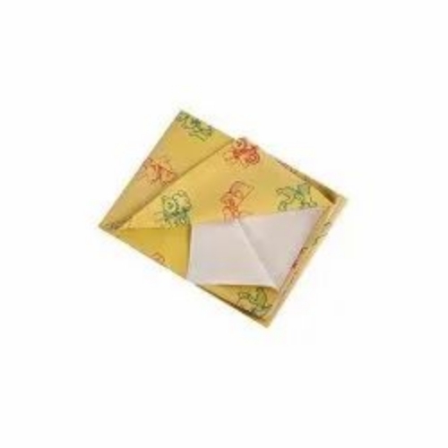 Plain Printed Baby Rubber Sheet - Rubber, Yellow, Plain Dyed | Lightweight, Durable, Breathable, Easy Maintenance