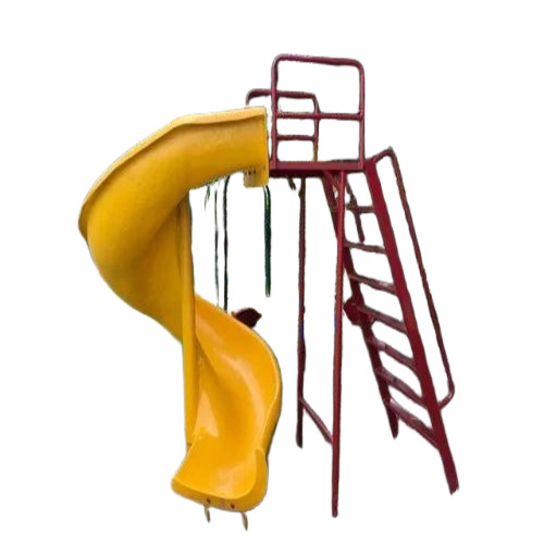 Playground Spiral Slide - Plastic Metal, Multicolor | Crack Proof, Finely Finished, Durable, Shining