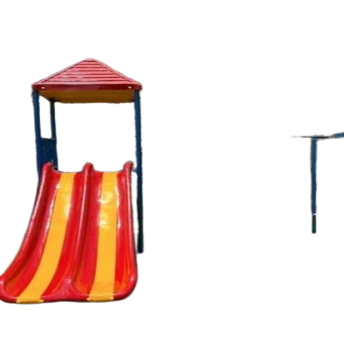 Playground Straight Slides - Plastic & Metal, Multicolor | Crack Proof, Finely Finished, Durable, Manual Operation