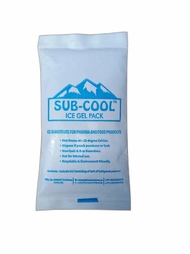 Sub Cool Ice Gel Pack 75 Ml Gel Pack - Plastic, Standard Size, White | Comfortable, Skin Friendly, Portable