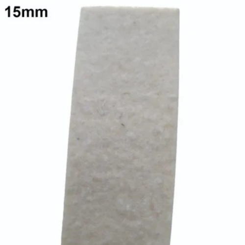 15mm Wool Felt Strip - Wool, 15mm Thickness, White | Textile Industry Use